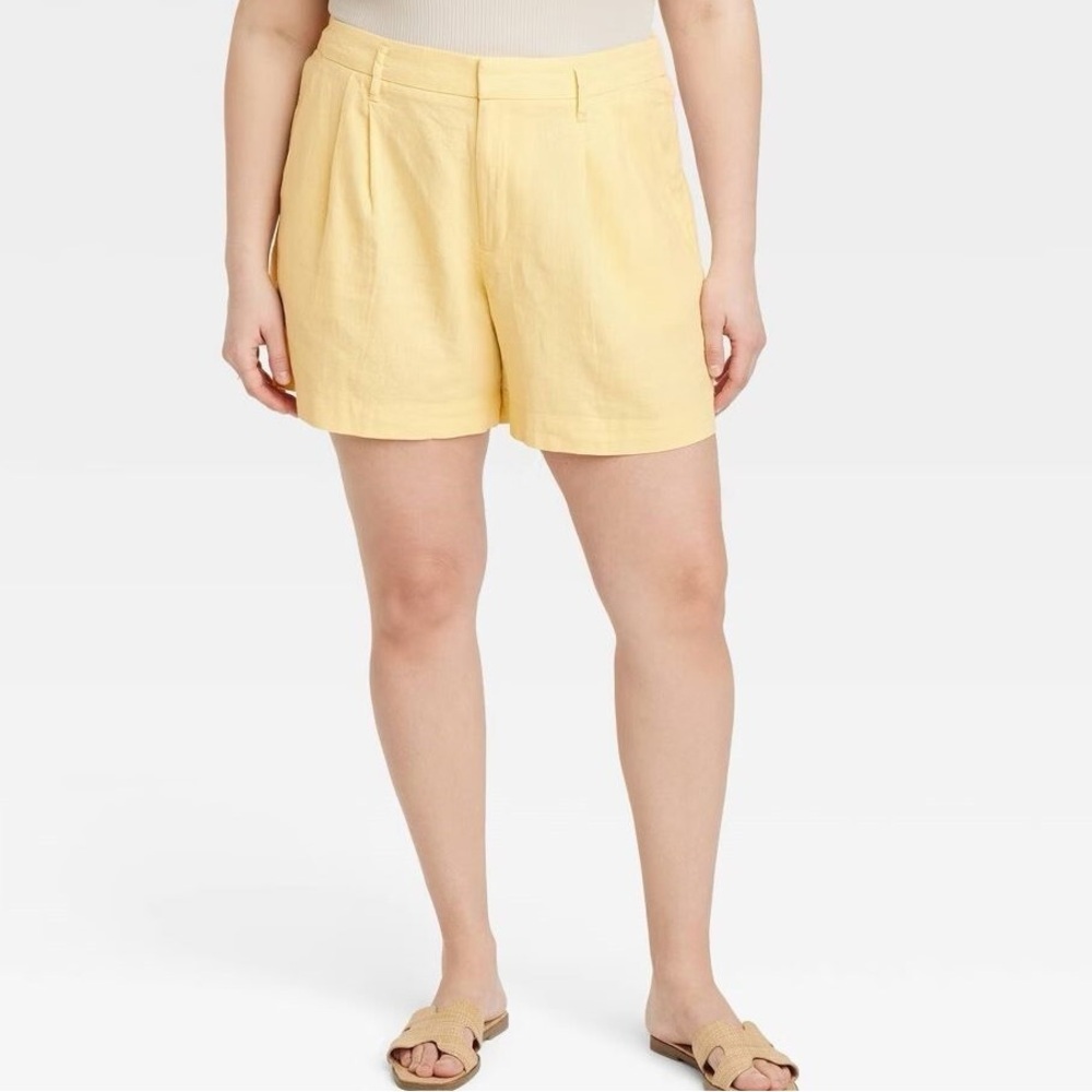 a new day Light Yellow Women's Bermudas